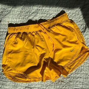 Nike Women's Bright Yellow Athletic Shorts